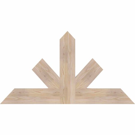 Ekena Millwork Saratoga Smooth Timber Gable Bracket, Douglas Fir, 48"W x 26"H x 1 1/2"D x 5 1/2"F, 13/12 Pitch GBW048X26X0206SAR00SDF